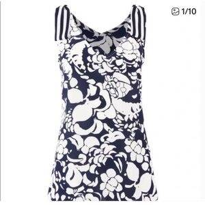 Cabi 5731 Floral by Navy and White Women's Top XL